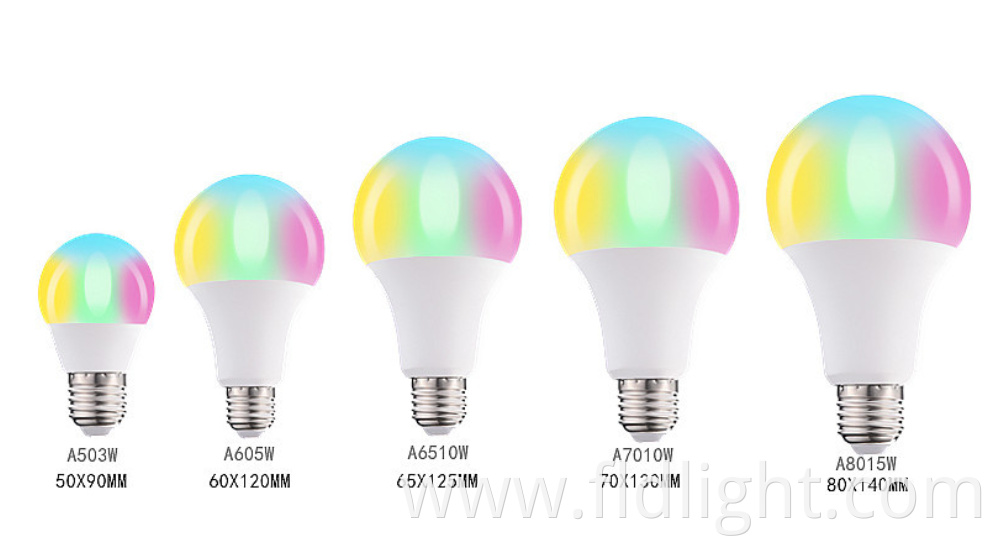 Smart Remote Control LED light bulbs Dimmable RGB 